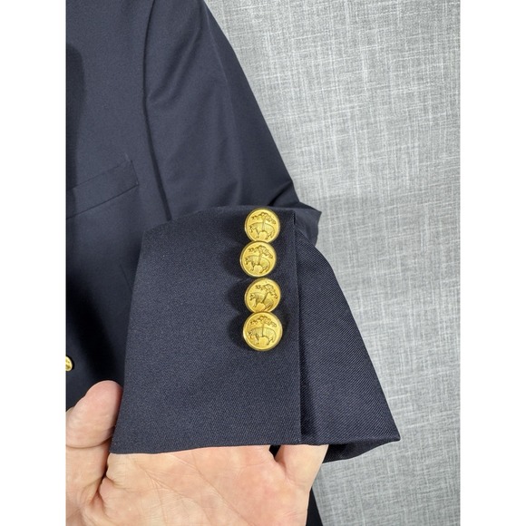 Brooks Brothers 346 Blazer 44 Navy Wool Gold Buttons Sport‎ Coat Jacket Mens 40 - Picture 4 of 12